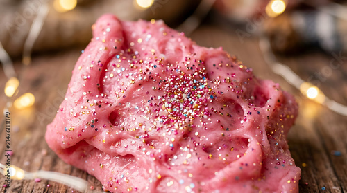 Pink Bubblegum Slime with Edible Glitter