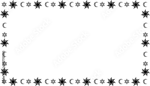 black luxury celestial frame