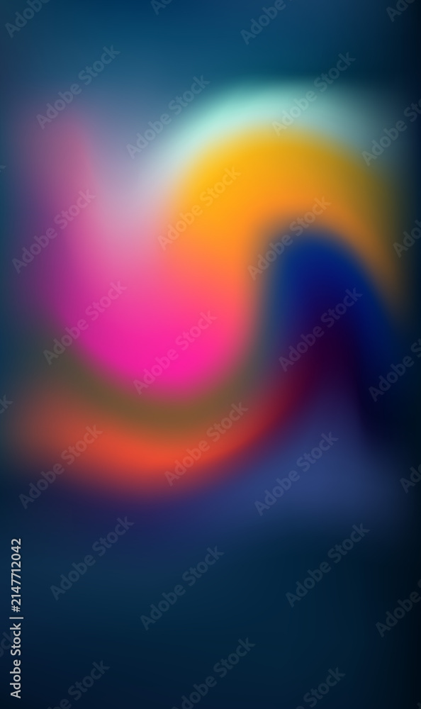 Fototapeta premium Vibrant abstract swirl of pink, orange, yellow, and deep blue colors