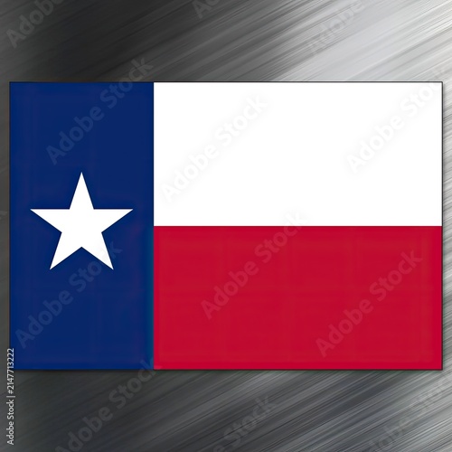 Obraz na płótnie State flag of texas 3D illustration with american patriotic government official