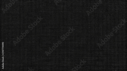 Black fabric weave seamless texture featuring a dark canvas material with a panoramic wide pattern, ideal for textile mockups, backgrounds, branding, packaging and digital design