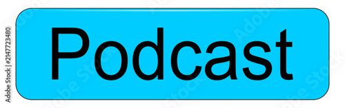 Podcast Button on white background - illustration