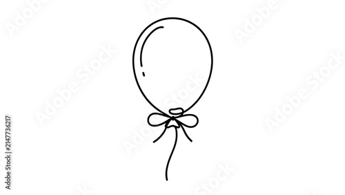 Simple balloon drawing on white background.