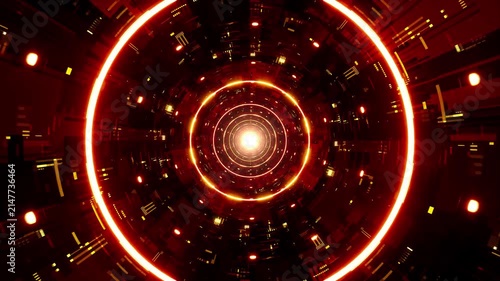 Red Light Music Beat Cyber Tunnel