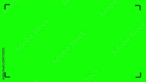 Camera Recording Frame Overlay Animation on Green Screen Background