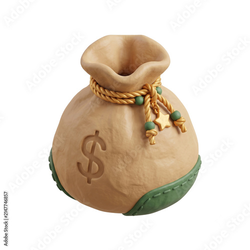 Money bag illustration representing wealth accumulation and financial gain