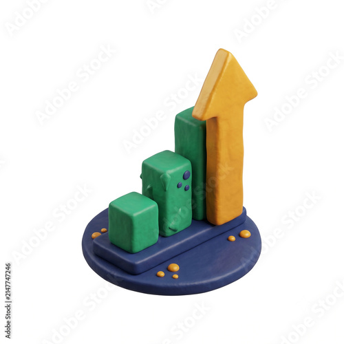 Upward trend graph with arrow symbol
