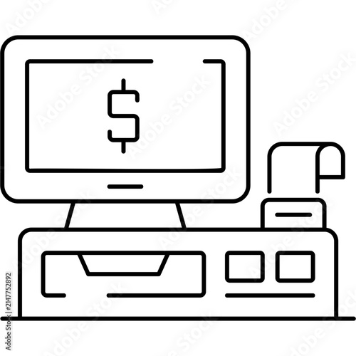 Line Point Of Sale Icon