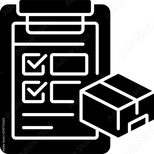 Solid Fill Inventory Management Icon