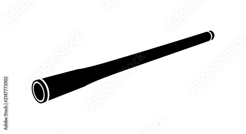 Fotografía Tapered cylindrical tube silhouette against a white background cylinder tubular