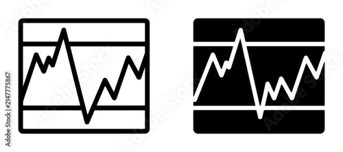 Canvastavla Line Graph Icons, Financial Data Analysis, Stock Market Trends, Business Analyti