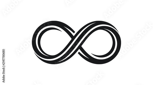 Black Infinity Symbol Vector Illustration