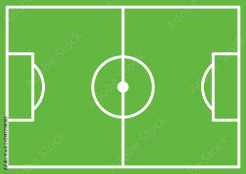 Soccer field top view icon