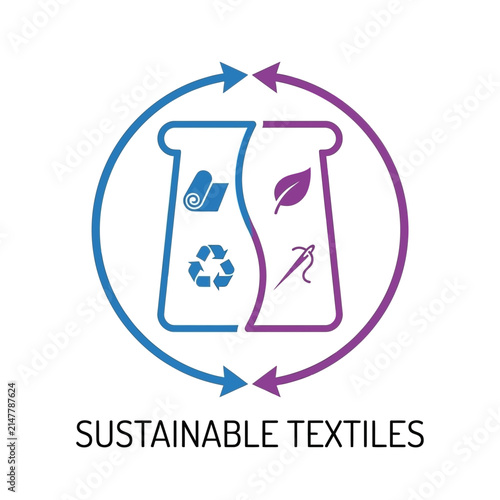 Sustainable textile recycling icon.