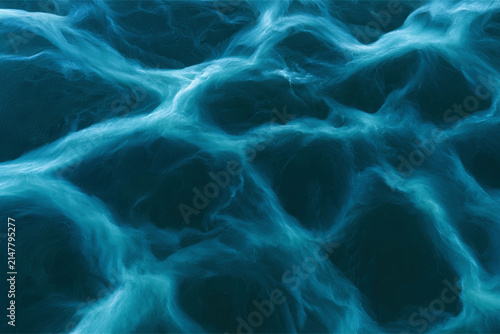 Abstract Braided Glacial Rivers Creating Unique Patterns in Water