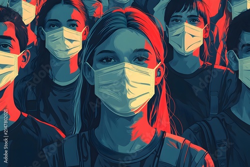 Smoky respiratory health illustration for global tuberculosis awareness photo