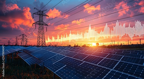 Solar utility market graph showing increasing demand image