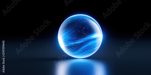 Radiant artificial intelligence orb symbolizing the essence of liquid intelligence with otherworldly illumination effects