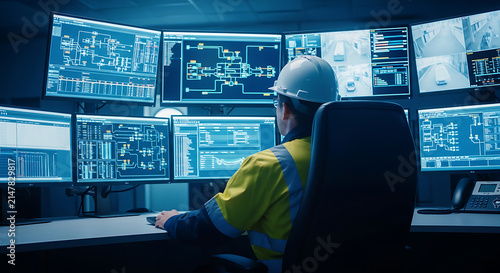 Control Room Operator Monitoring Systems on Multiple Screens