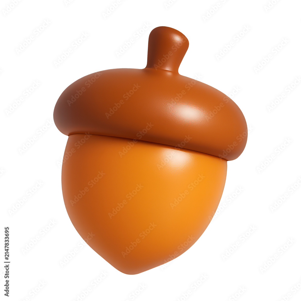 Fototapeta premium PNG Glossy acorn illustration design.
