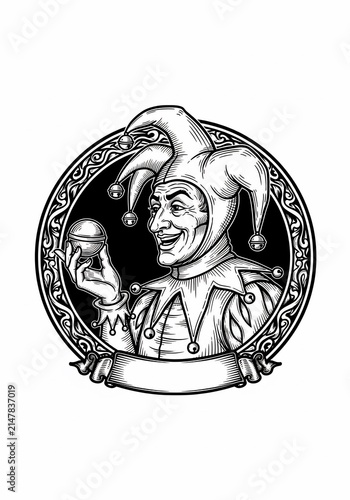 Obraz na płótnie Whimsical Jest: A Jester's Arcane Orb
