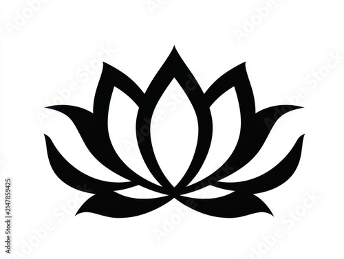 Black lotus flower icon