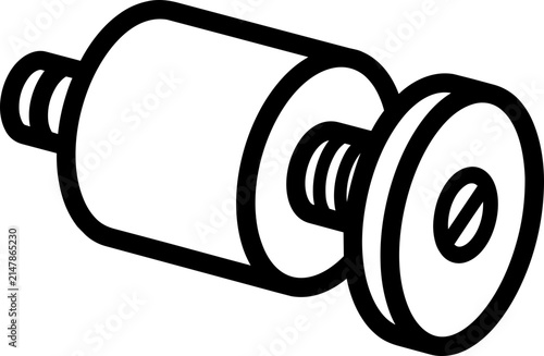 Cuadro en lienzo Chalkboard Mounting Standoff Hardware Vector Icon