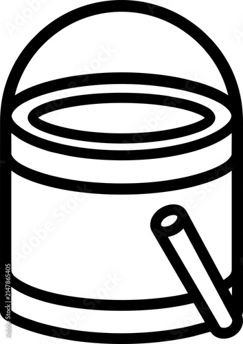 Chalkboard paint tin can icon isolated on white background