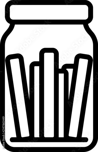 Minimalist Chalk Label Storage Jar Icon for Kitchen Organization