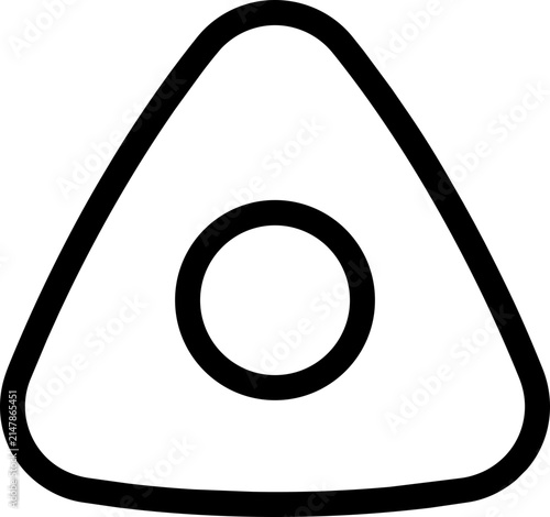 Triangular tailor chalk icon for sewing and fabric marking