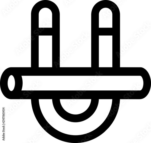 Magnetic Chalk Clip Holder Vector Icon Illustration