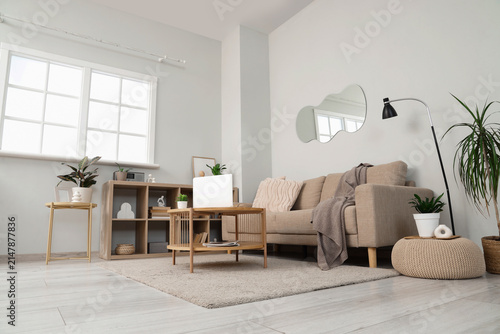 Interior of light living ro...