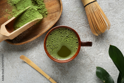 Composition with cup of mat...
