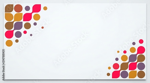 Vibrant abstract geometric background with colorful rounded shapes creating a modern and dynamic graphic design