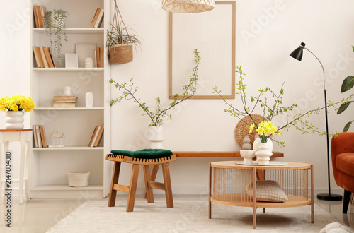 Interior of light living ro...