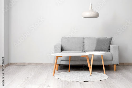 Sofa with coffee tables, ru...