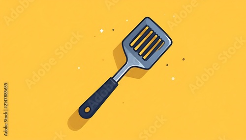 Blue and white plastic hairbrush on yellow surface.