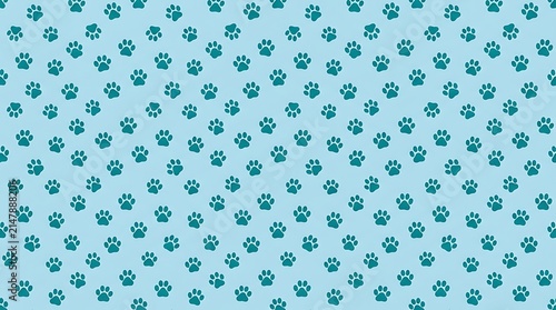 Teal floral pattern on fabric.