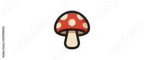 Red Spotted Mushroom Design Element Transparent Background
