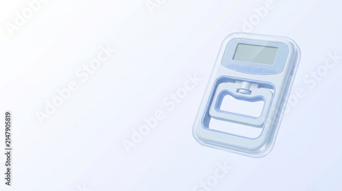 Digital Grip Strength Dynamometer Medical Illustration with Copy Space