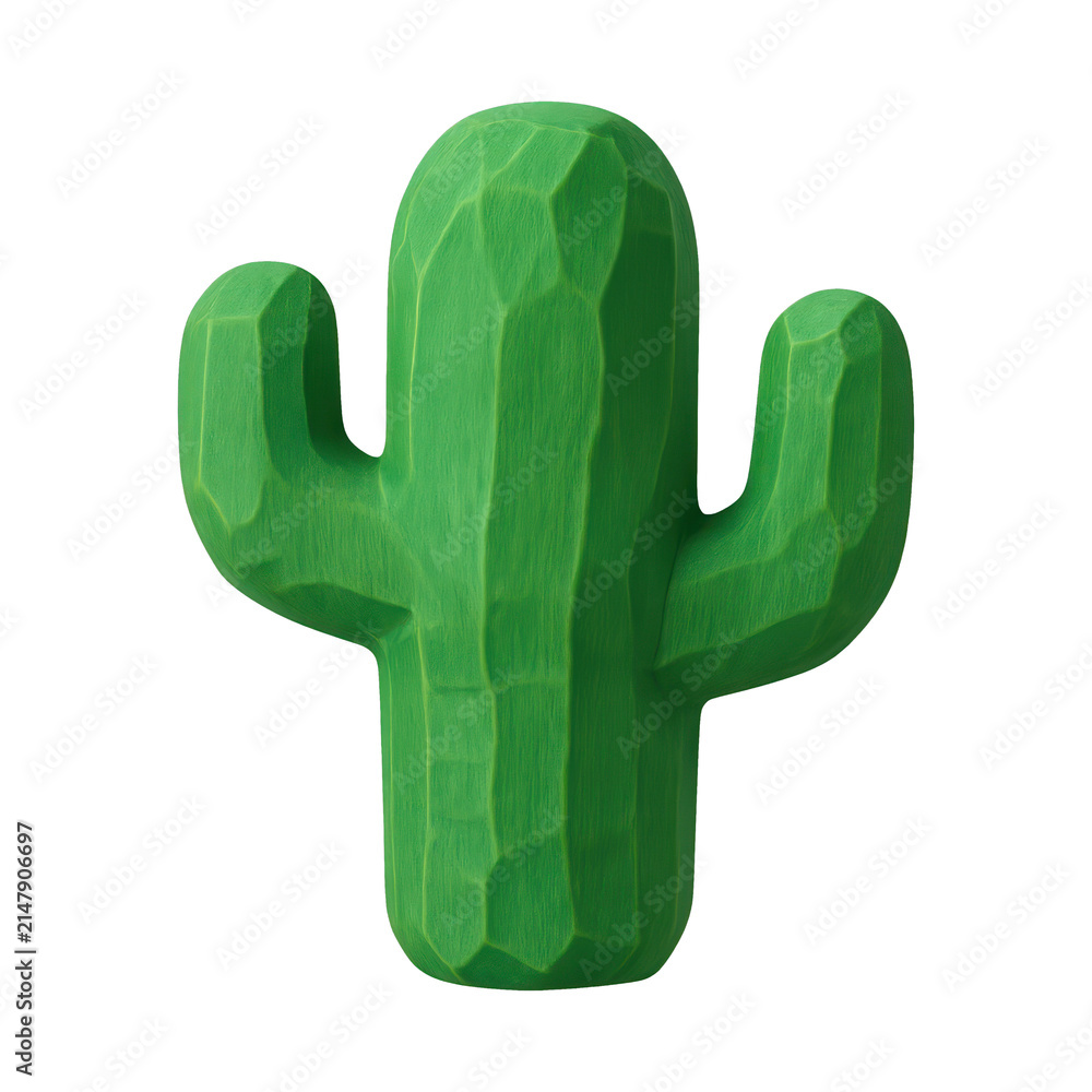 Fototapeta premium PNG Green textured cactus illustration