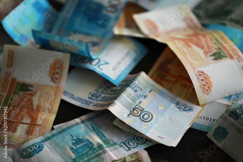 Cuadro en lienzo Russian money