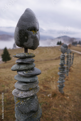 Canvas Print stack of stones