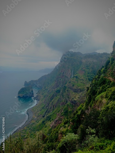 Canvas Print sea and mountains of Madeira