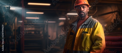 Confident Industrial Worker in Factory Setting