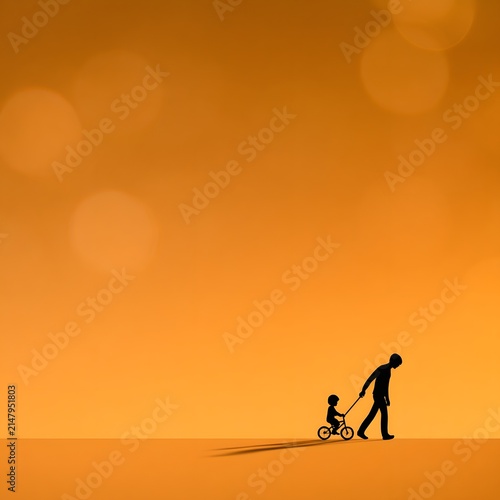 Father and Child Silhouette
