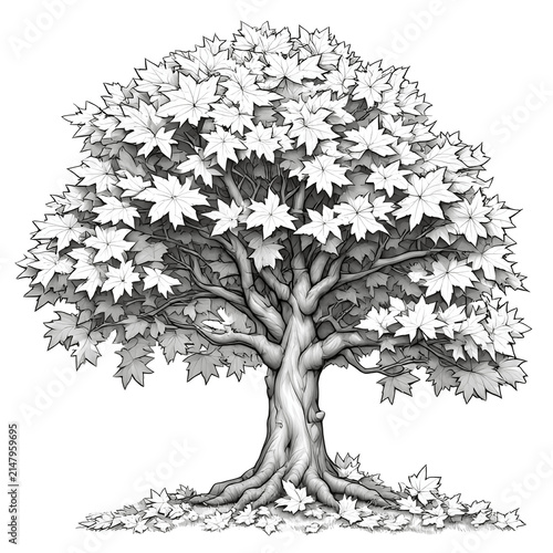 vector tree silhouette