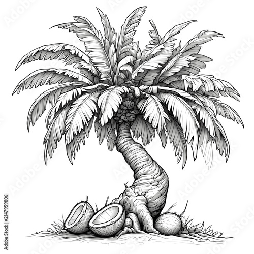 Coconut Palm Illustration