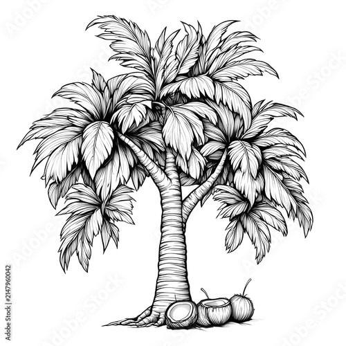 Coconut Palm Illustration