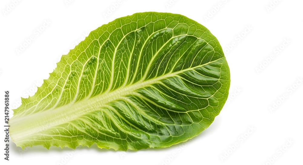 Fototapeta premium Lettuce Romaine Leaf for Fresh Healthy Meals on a White Background